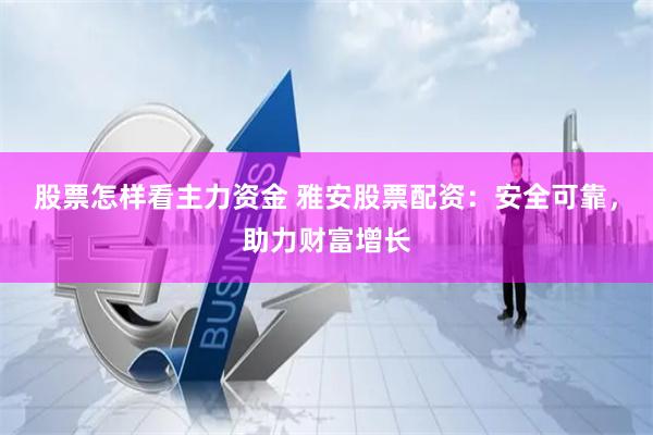股票怎样看主力资金 雅安股票配资：安全可靠，助力财富增长